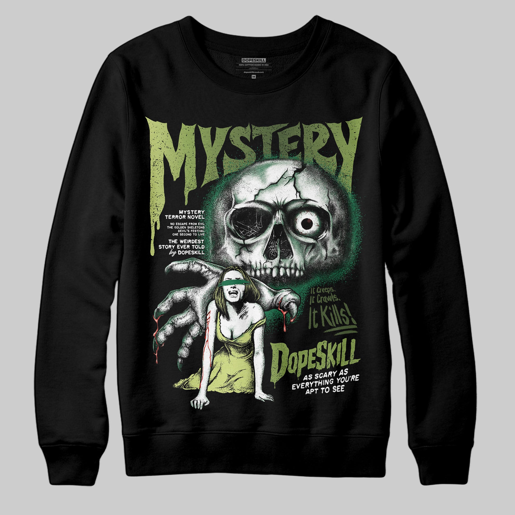 Foamposite Pro 'Pine Green' DopeSkill Sweatshirt Mystery Ghostly Grasp Graphic Streetwear - black