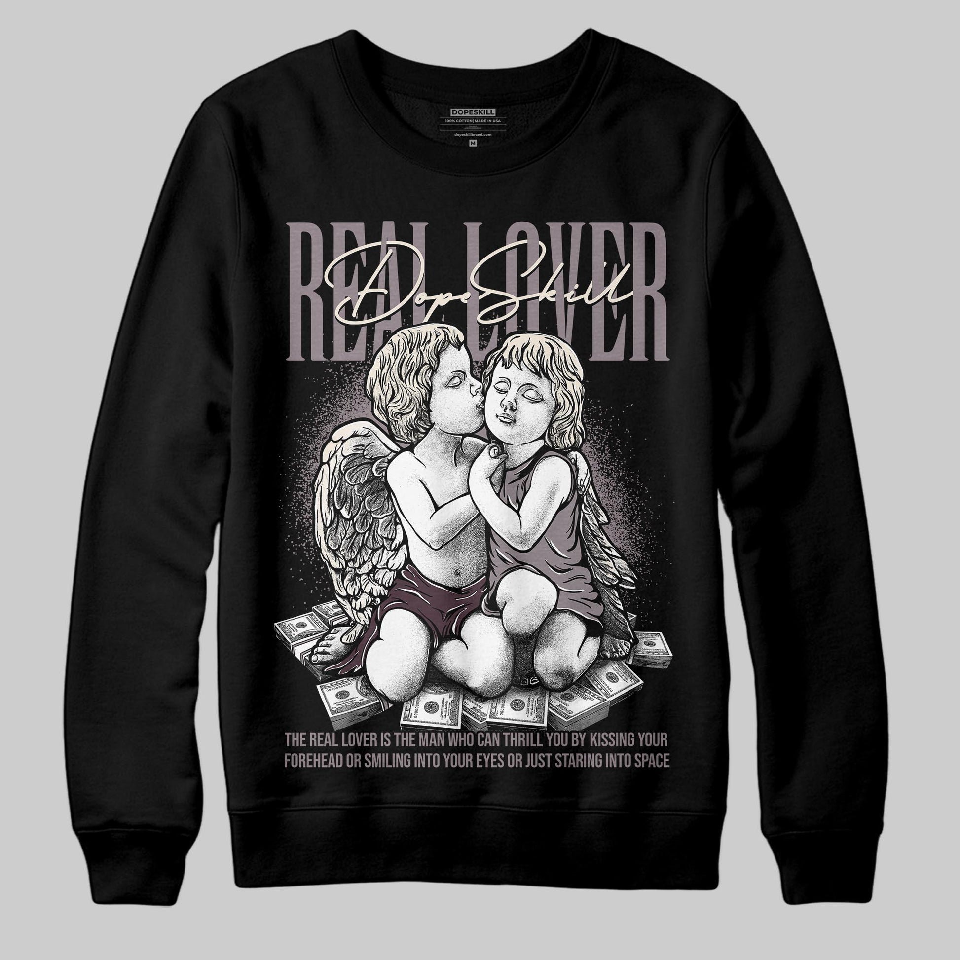 A Ma Maniére x Air Jordan 6 Retro “Smoky Mauve”⁠ DopeSkill Sweatshirt Real Lover Graphic Streetwear - Black