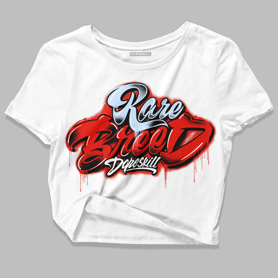 Jordan 6 Retro Toro Bravo DopeSkill Women's Crop Top Rare Breed Type Graphic Streetwear - White