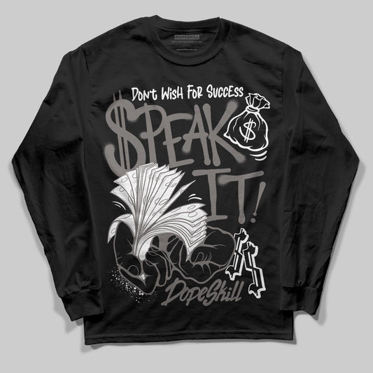 Jordan 4 Retro Cave Stone DopeSkill Long Sleeve T-Shirt Speak It Graphic Streetwear - Black