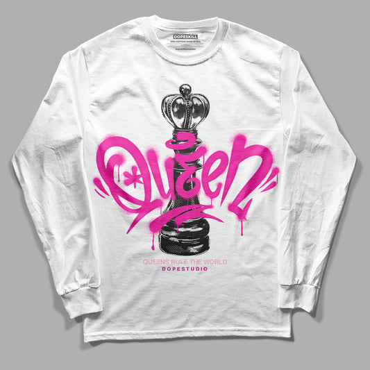 Dunk Low Triple Pink DopeSkill Long Sleeve T-Shirt Queen Chess Graphic Streetwear - White 