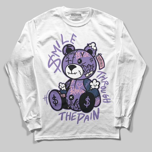Jordan 11 "Mojave" DopeSkill Long Sleeve T-Shirt Smile Through The Pain Graphic Streetwear - White