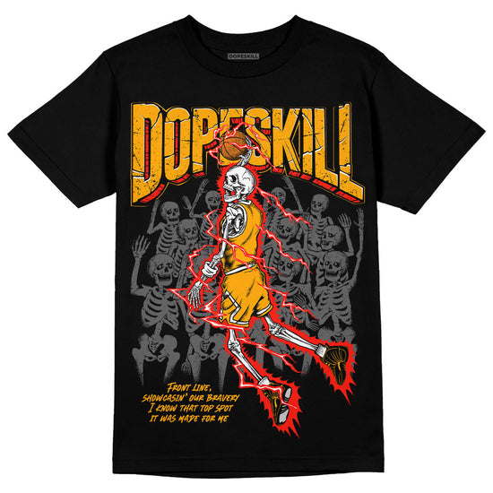 Jordan 12 Retro Black Taxi  DopeSkill T-Shirt Thunder Dunk Graphic Streetwear - Black 