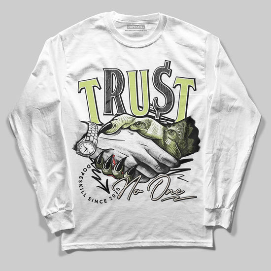 Jordan 5 “Luminous Green” DopeSkill Long Sleeve T-Shirt Trust No One Graphic Streetwear - White