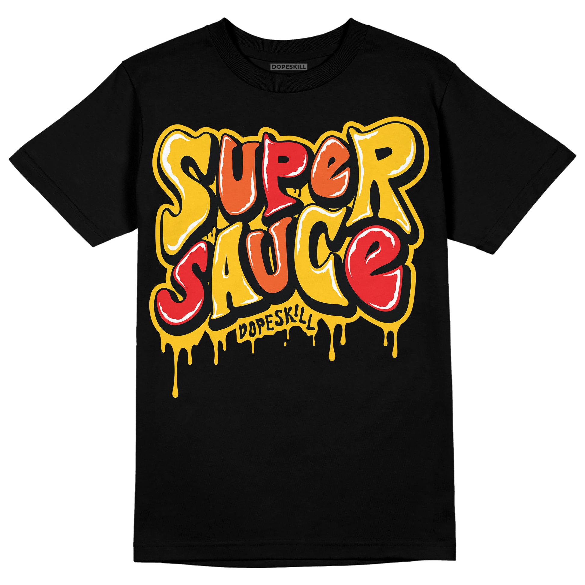 Yellow Sneakers DopeSkill T-Shirt Super Sauce Graphic Streetwear - Black