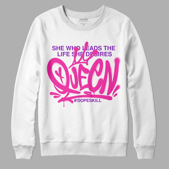 Pink Sneakers DopeSkill Sweatshirt Queen Graphic Streetwear - White 