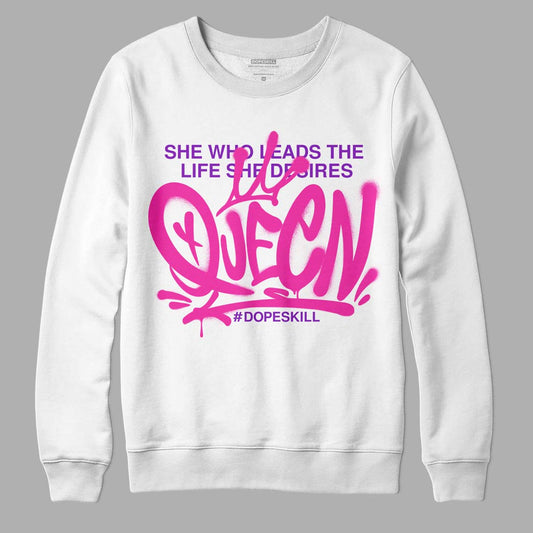 Pink Sneakers DopeSkill Sweatshirt Queen Graphic Streetwear - White 