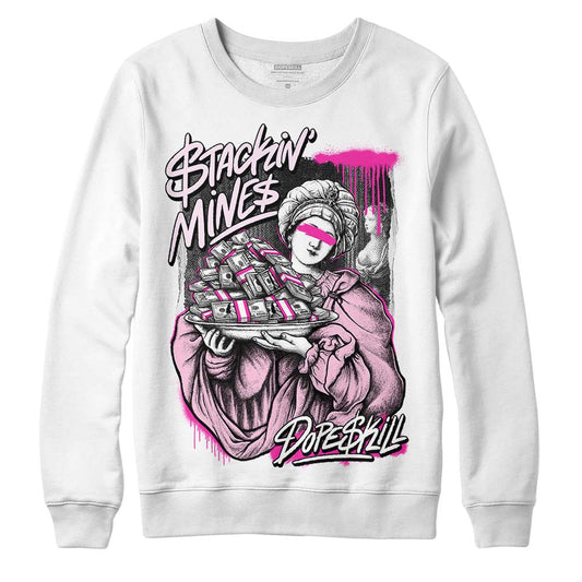 Pink Sneakers DopeSkill Sweatshirt Stackin Mines Graphic Streetwear - White
