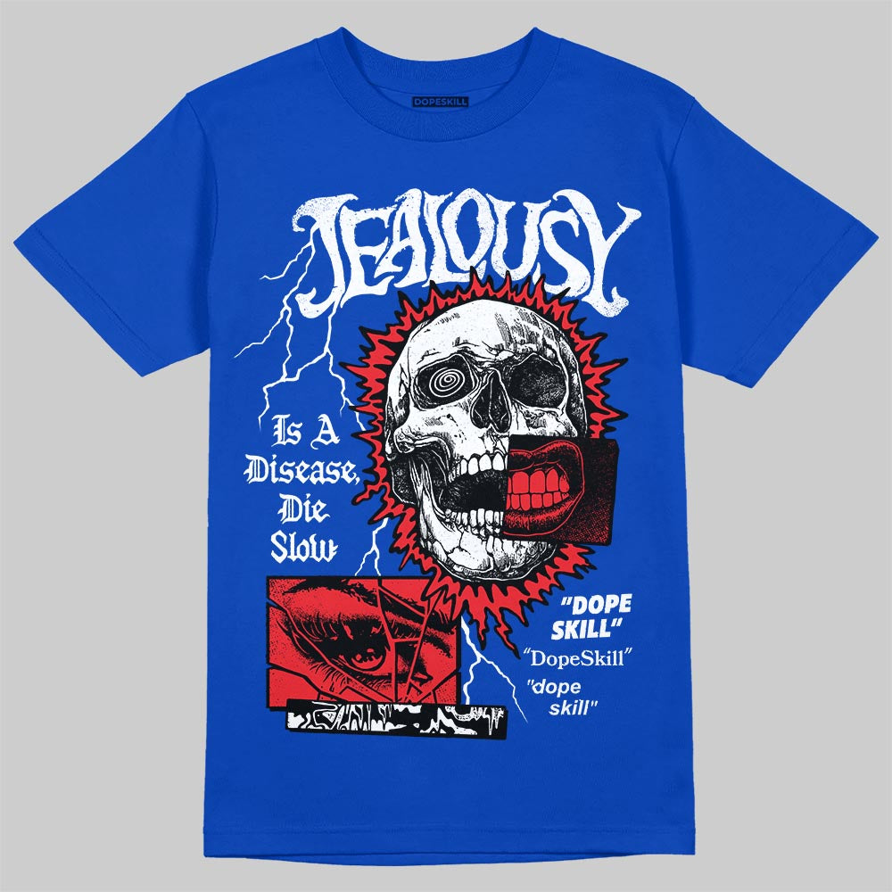 Royal Blue Sneakers DopeSkill T-Shirt Jealousy Graphic Streetwear - Royal 