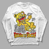 Jordan 4 Retro “Vivid Sulfur” DopeSkill Long Sleeve T-Shirt Born To Be Rich Graphic Streetwear - White 