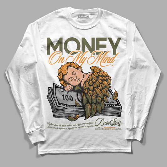 Jordan 5 "Olive" DopeSkill Long Sleeve T-Shirt MOMM Graphic Streetwear - White