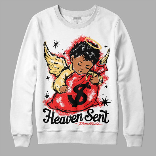 Jordan 5 "Dunk On Mars" DopeSkill Sweatshirt Heaven Sent Graphic Streetwear - White