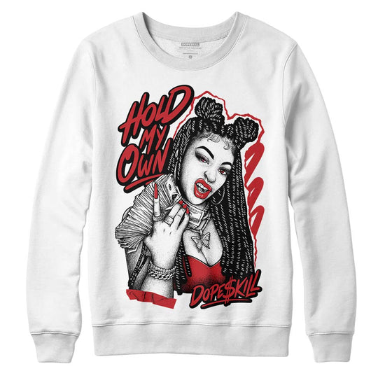 Jordan 12 “Red Taxi” DopeSkill Sweatshirt New H.M.O Graphic Streetwear - White