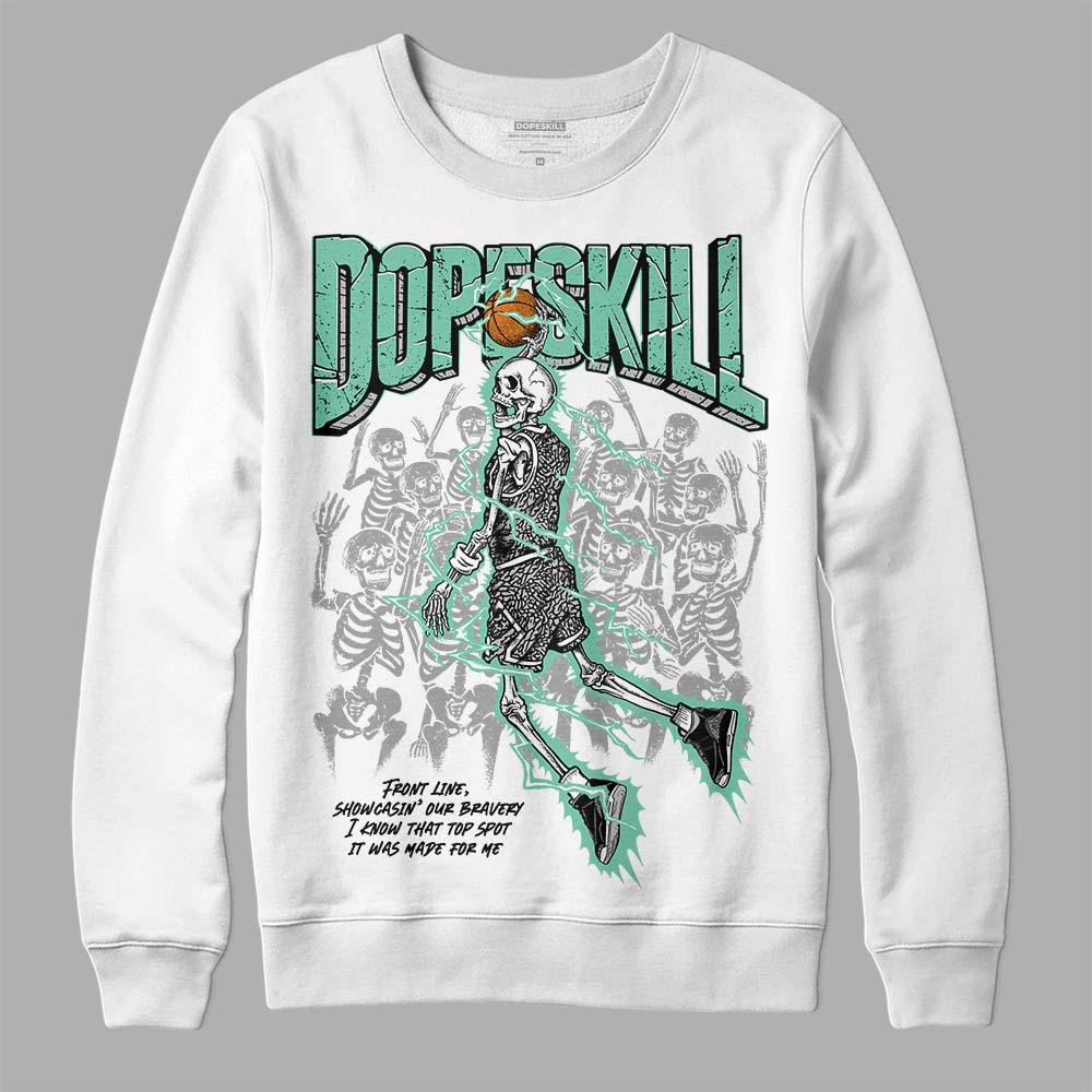 Jordan 3 "Green Glow" DopeSkill Sweatshirt Thunder Dunk Graphic Streetwear - White