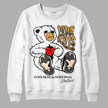 Jordan 11 "Gratitude" DopeSkill Sweatshirt Love Kills Graphic Streetwear - White 