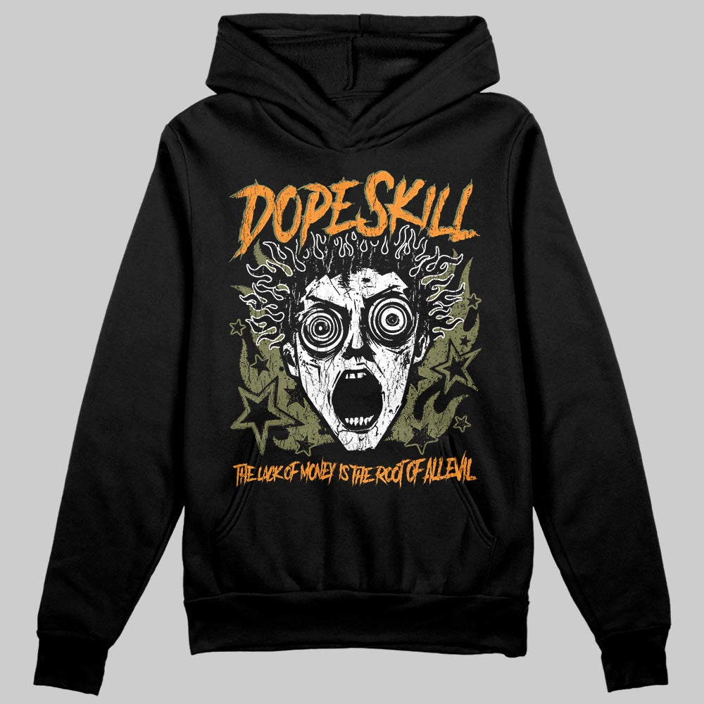 Olive Sneakers DopeSkill Hoodie Sweatshirt Root of Evil Graphic Streetwear - black