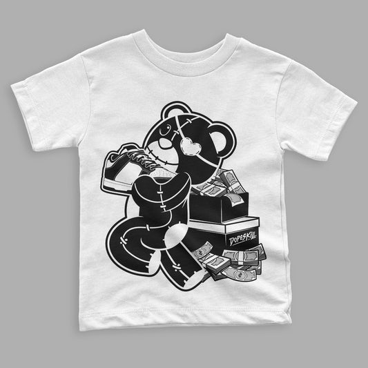 Dunk Low Panda White Black DopeSkill Toddler Kids T-shirt Bear Steals Sneaker Graphic Streetwear - White