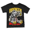 Jordan 6 “Yellow Ochre” DopeSkill Toddler Kids T-shirt Sick Bear Graphic Streetwear - Black