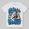 Jordan 1 High OG “UNC” Reimagined DopeSkill Toddler Kids T-shirt God Made Me Perfect Graphic Streetwear - White