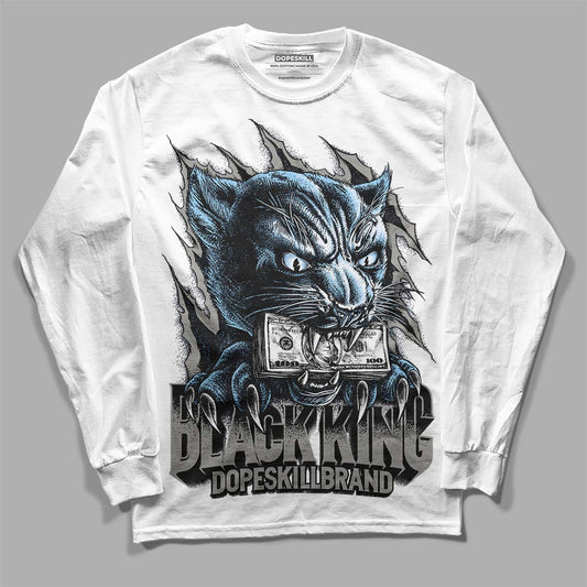 Jordan 6 Retro Cool Grey DopeSkill Long Sleeve T-Shirt Black King Graphic Streetwear - White