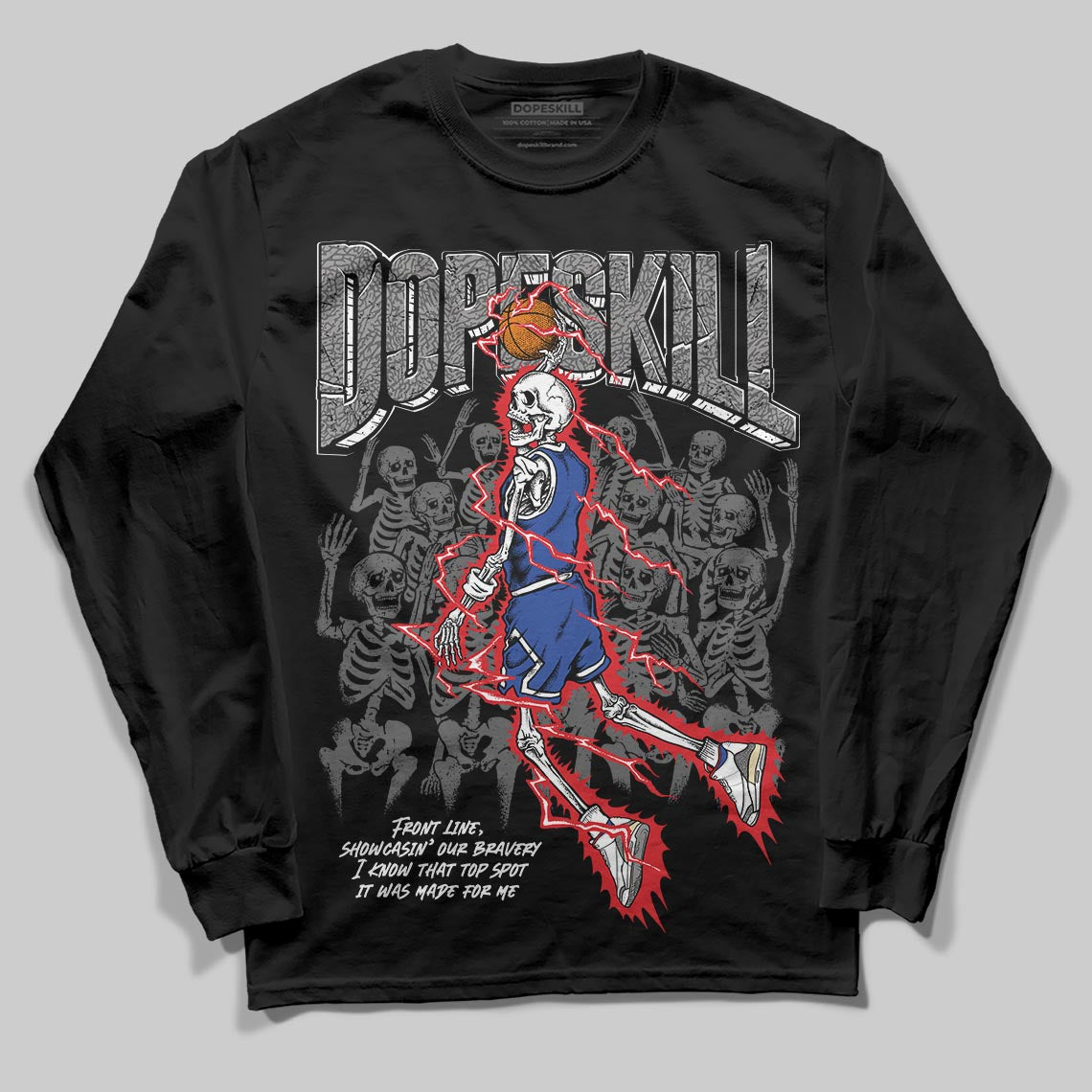 Jordan 3 “Seoul 2.0” DopeSkill Long Sleeve T-Shirt Thunder Dunk Graphic Streetwear - Black