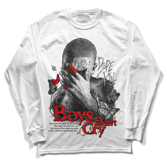 Jordan 1 Low OG “Shadow” DopeSkill Long Sleeve T-Shirt Boys Don't Cry Graphic Streetwear - White