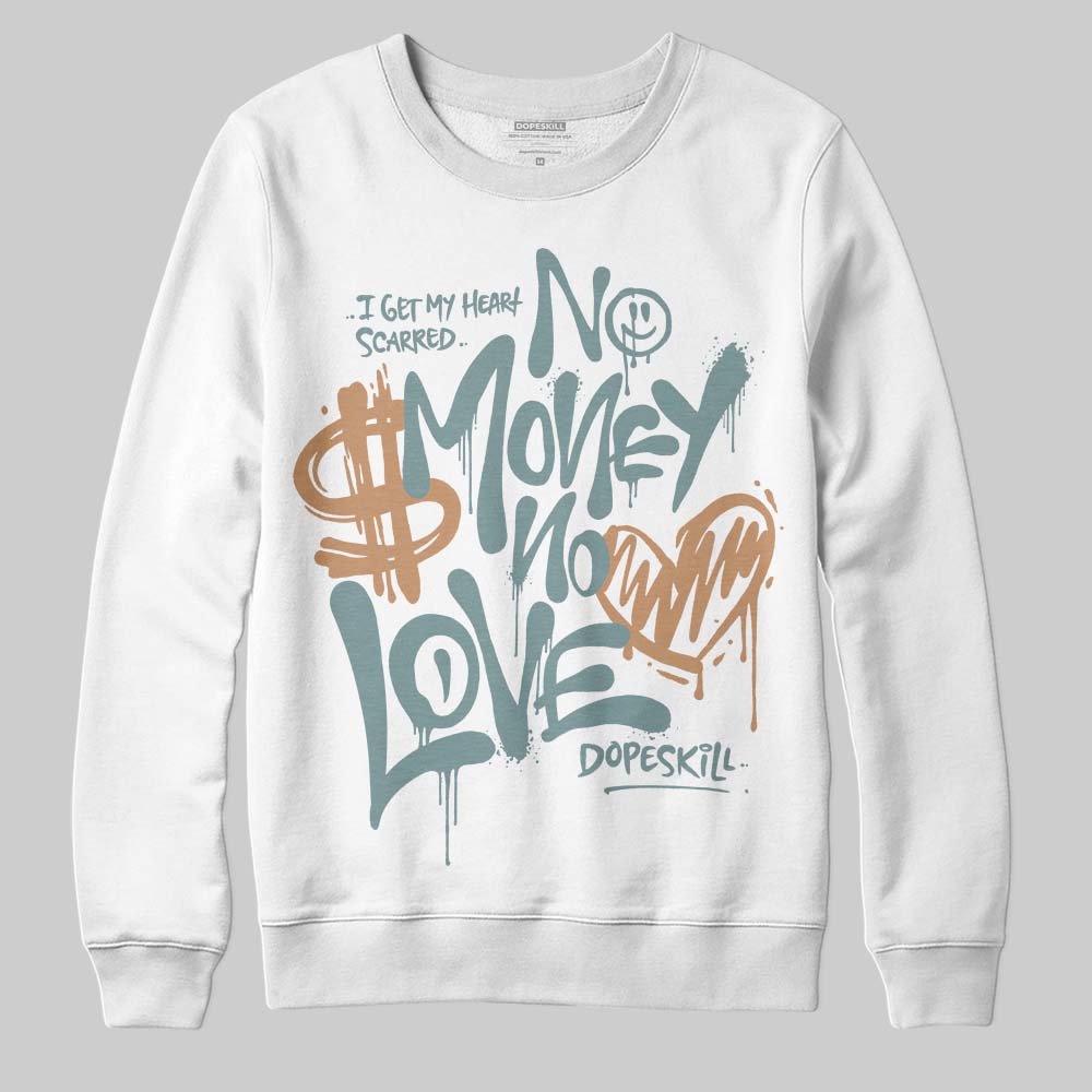 Nike Air Max 1 Low Poly “Adventure” DopeSkill Sweatshirt No Money No Love Typo Graphic Streetwear - White