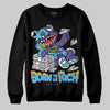 Jordan 8 Retro 'Aqua' 2025 DopeSkill Sweatshirt Born To Be Rich Graphic Streetwear - Black