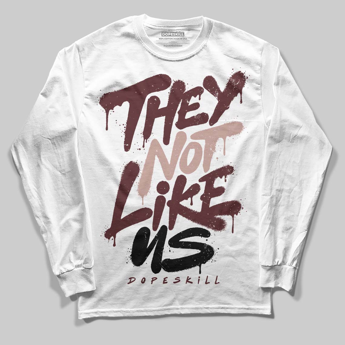 Jordan 11 “China” DopeSkill Long Sleeve T-Shirt They Not Like Us Graphic Streetwear - White