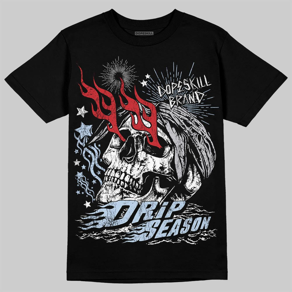 Jordan 5 Retro OG Black Metallic Reimagined DopeSkill T-Shirt Drip Season Graphic Streetwear - Black