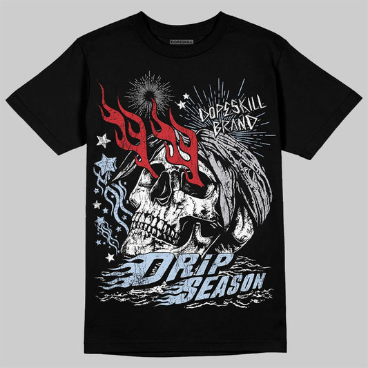 Jordan 5 Retro OG Black Metallic Reimagined DopeSkill T-Shirt Drip Season Graphic Streetwear - Black