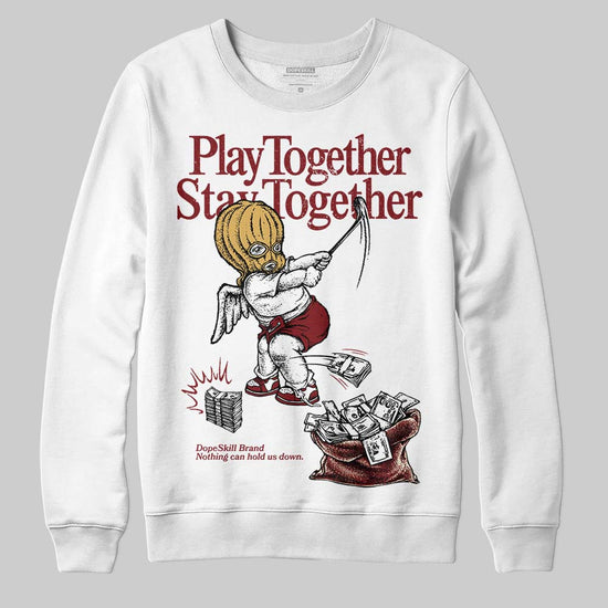 Dunk Low SE Sisterhood Sail Team Red W DopeSkill Sweatshirt Play together, Stay together Graphic Streetwear - White