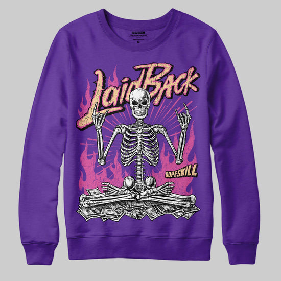 PURPLE Sneakers DopeSkill Sweatshirt Laid Back Graphic Streetwear - Purple