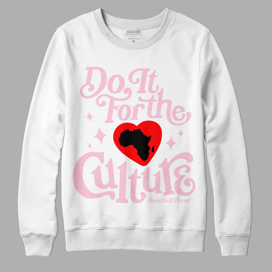 Dunk Low LX Pink Foam DopeSkill Sweatshirt Do It For The Culture Graphic Streetwear - White