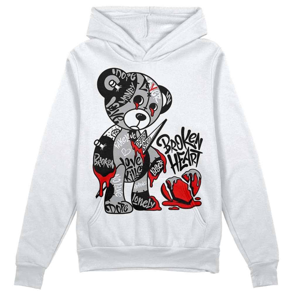 Jordan 1 Low OG “Shadow” DopeSkill Hoodie Sweatshirt Broken Heart Graphic Streetwear - White