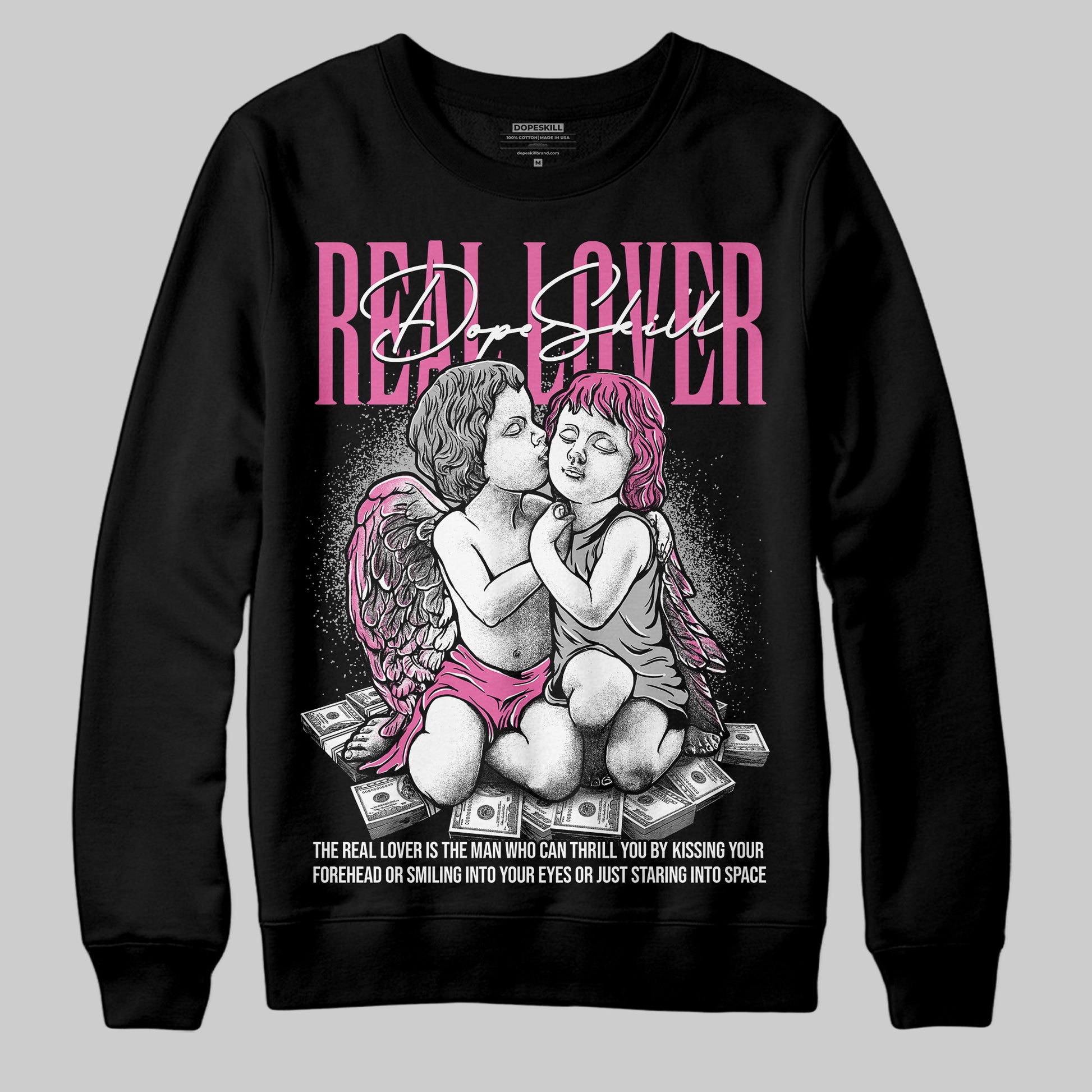Asics Gel-Kayano 14 ‘Cream Sweet Pink’ DopeSkill Sweatshirt Real Lover Graphic Streetwear - Black