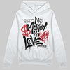 Jordan 14 Retro ‘Black Toe’ DopeSkill Hoodie Sweatshirt No Money No Love Typo Graphic Streetwear - White