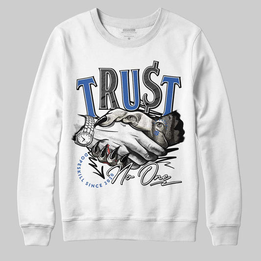 Jordan 1 Low Travis Scott x Fragment DopeSkill Sweatshirt Trust No One Graphic Streetwear - White 