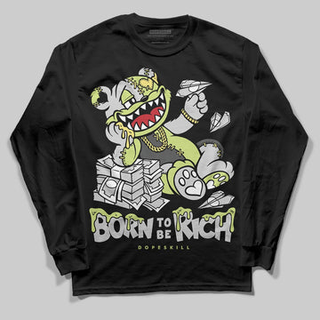 Jordan 4 GS “Light Lemon Twist” DopeSkill Long Sleeve T-Shirt Born To Be Rich Graphic Streetwear - black