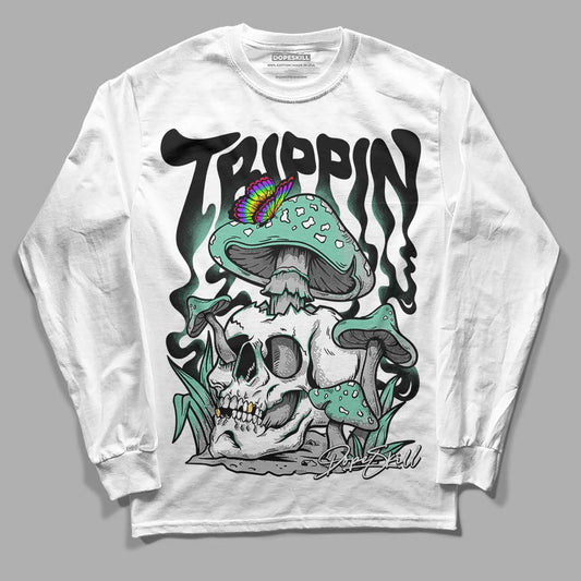 Jordan 3 "Green Glow" DopeSkill Long Sleeve T-Shirt Trippin Graphic Streetwear - White 