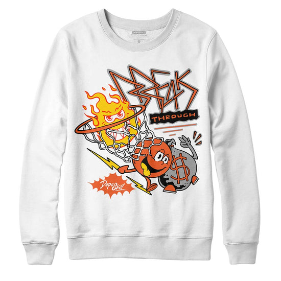 Jordan 3 Georgia Peach DopeSkill Sweatshirt Break Through Graphic Streetwear - White