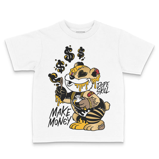Jordan 12 Retro 'Taxi' 2025 DopeSkill Toddler Kids T-shirt Money Callin' Graphic Streetwear - White