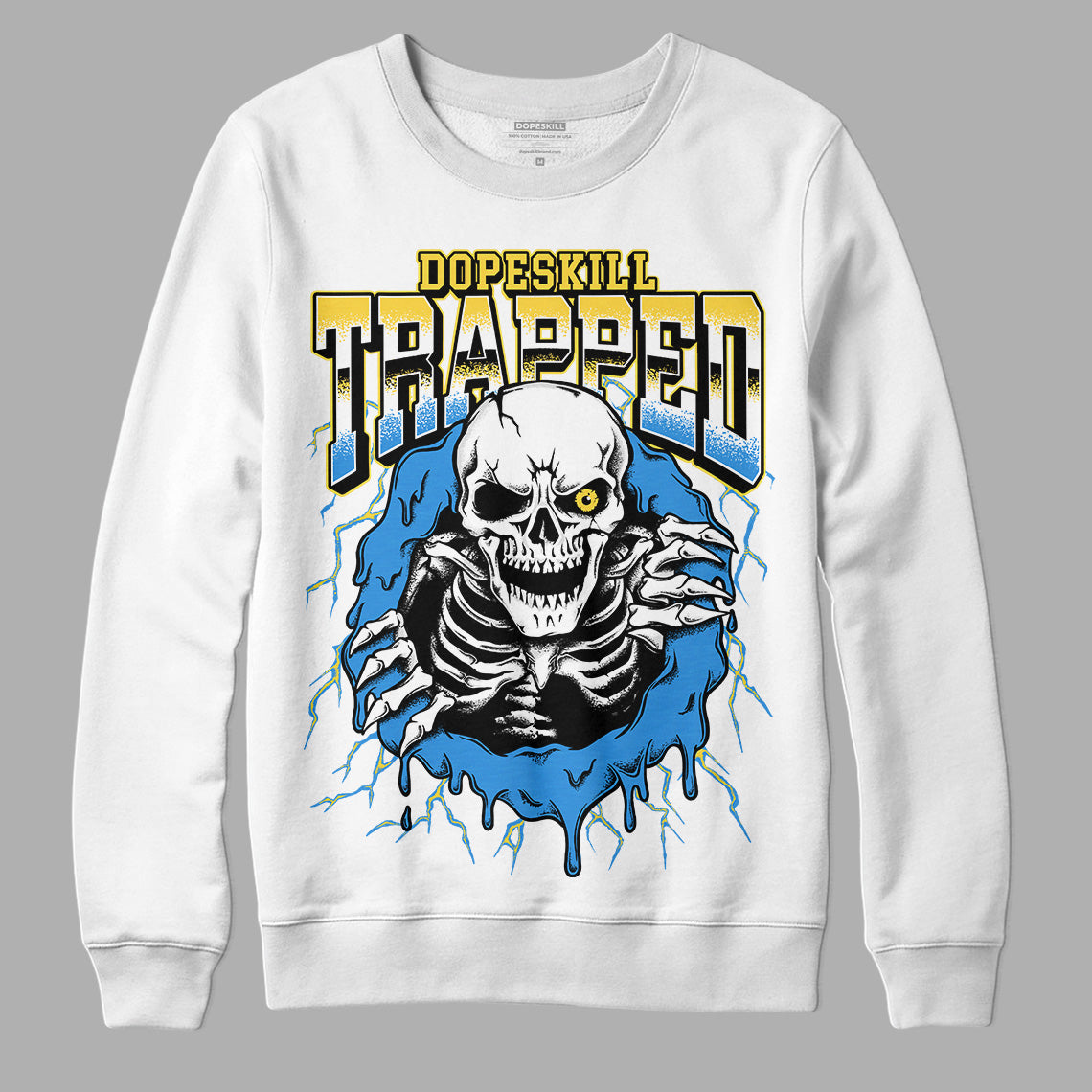 Dunk Low Pro SB Homer DopeSkill Sweatshirt Trapped Halloween Graphic Streetwear - White