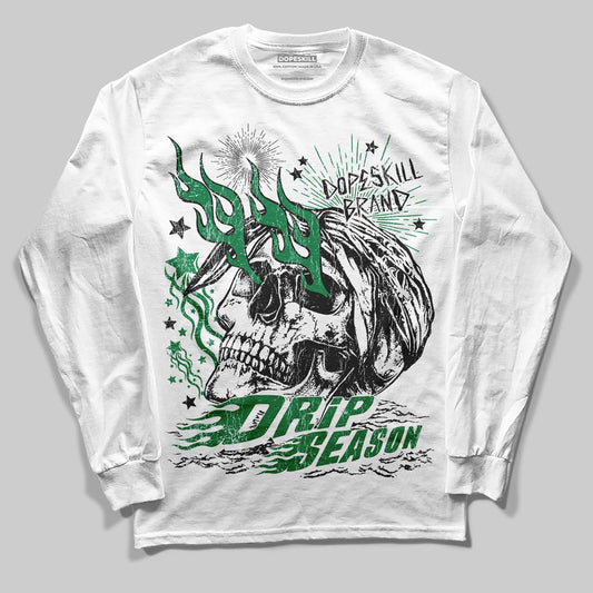 Green Sneakers DopeSkill Long Sleeve T-Shirt Drip Season Graphic Streetwear - White