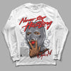 Jordan 14 Retro 'Stealth' DopeSkill Long Sleeve T-Shirt Never Stop Hustling Graphic Streetwear - White