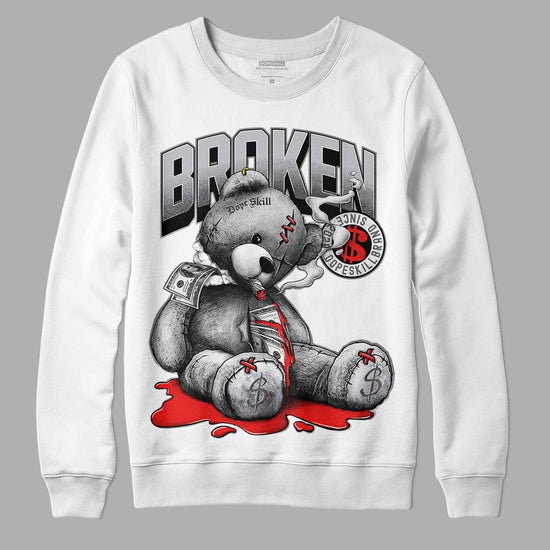 Grey Sneakers DopeSkill Sweatshirt Sick Bear Graphic Streetwear - White 