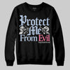 Jordan 3 GS “Cobalt Bliss” DopeSkill Sweatshirt Protect Me From Evil Graphic Streetwear - Black