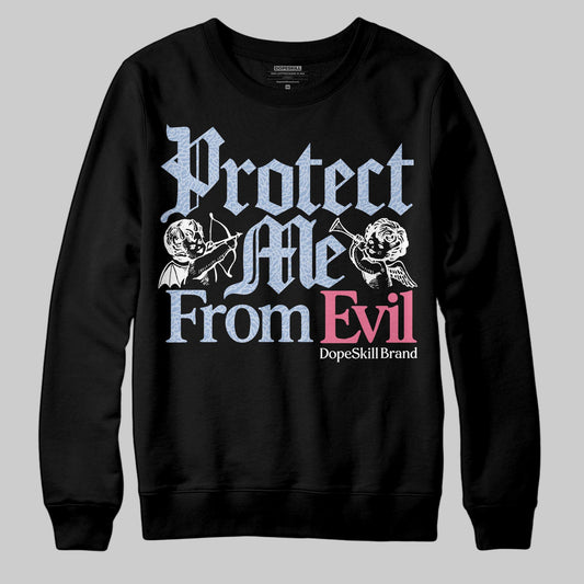 Jordan 3 GS “Cobalt Bliss” DopeSkill Sweatshirt Protect Me From Evil Graphic Streetwear - Black
