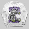 Jordan 4 Canyon Purple DopeSkill Long Sleeve T-Shirt Sick Bear Graphic Streetwear - White