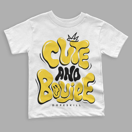 Jordan 4 Tour Yellow Thunder DopeSkill Toddler Kids T-shirt Cute and Boujee Graphic Streetwear - White 